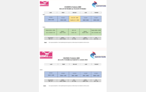 Planning vacances de Toussaint